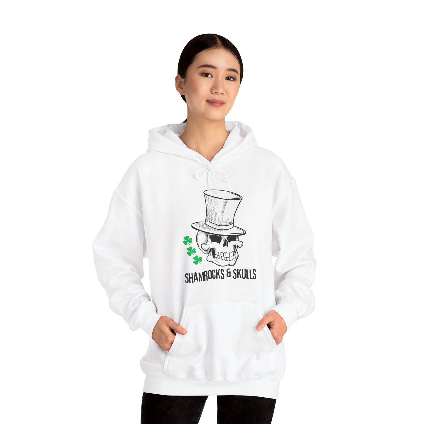 Green Shamrocks Logo Hoodie