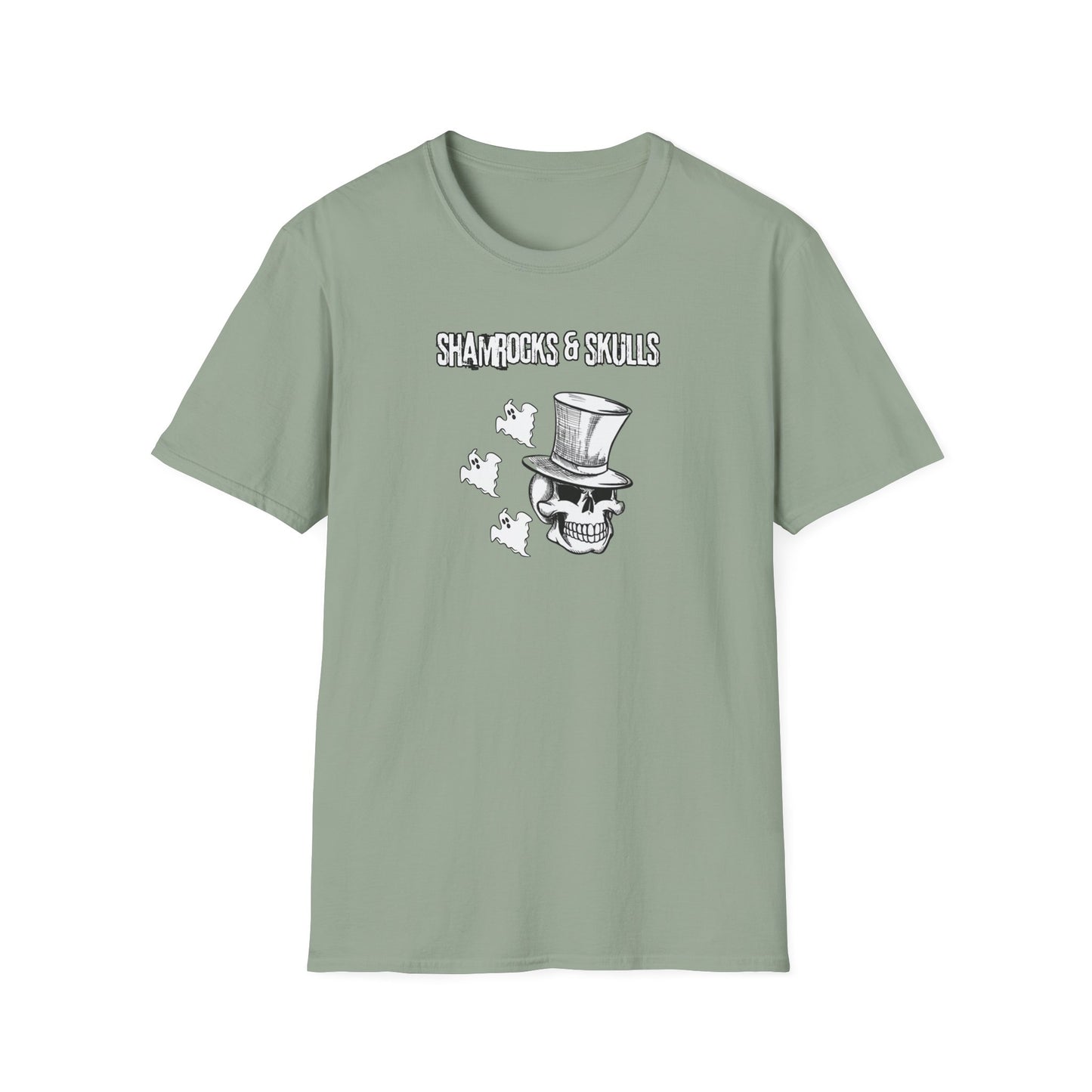 Shamrocks and Skulls Ghost Logo