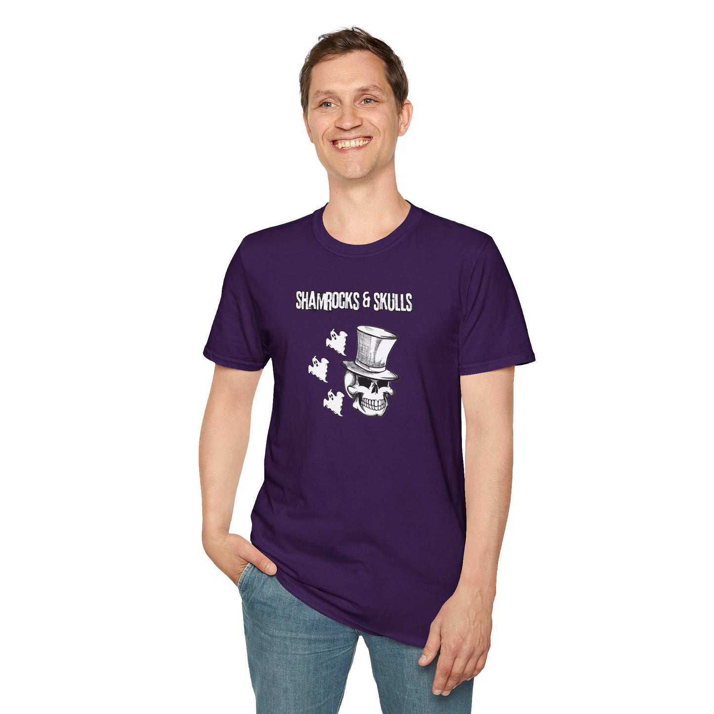Shamrocks and Skulls Ghost Logo