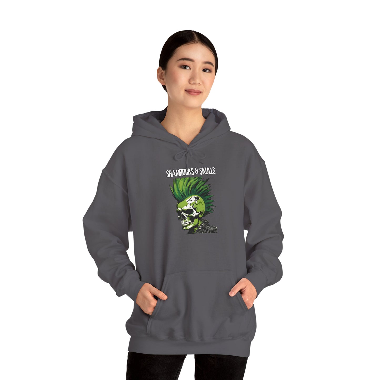 Green Punk Skull Hoodie