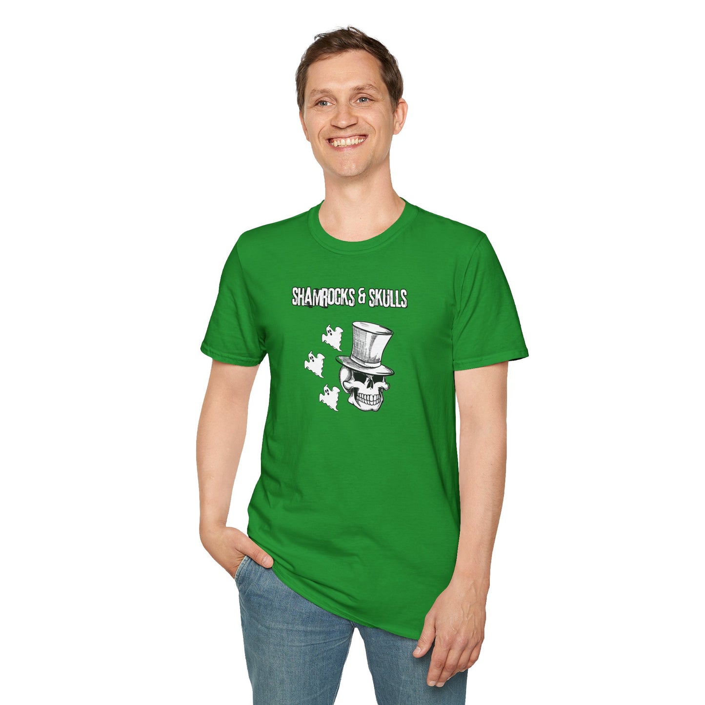 Shamrocks and Skulls Ghost Logo