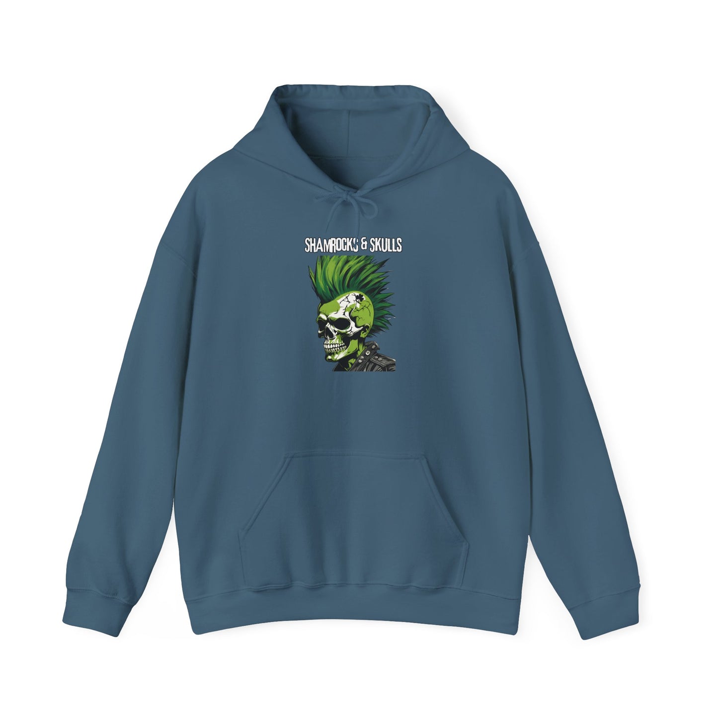 Green Punk Skull Hoodie
