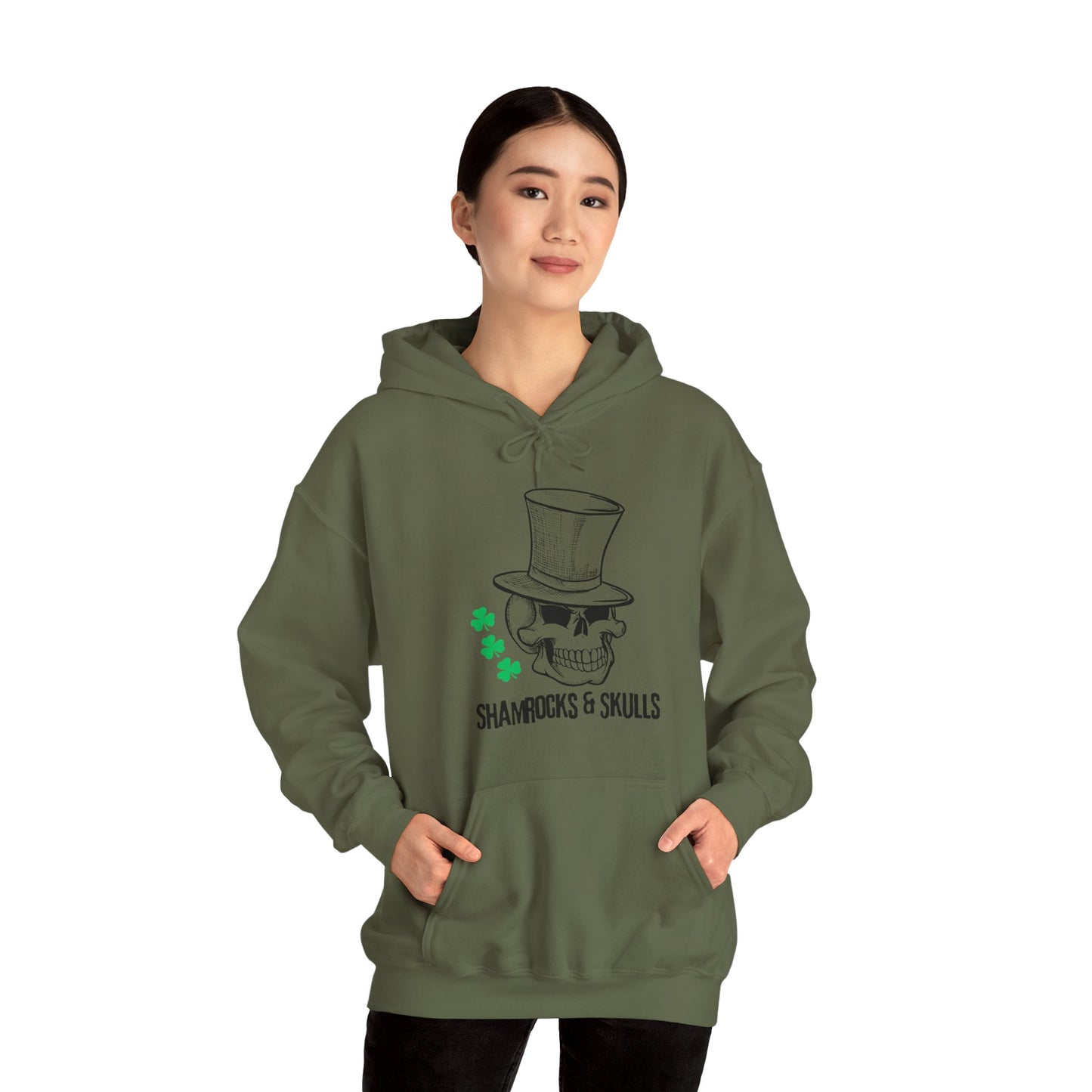 Green Shamrocks Logo Hoodie