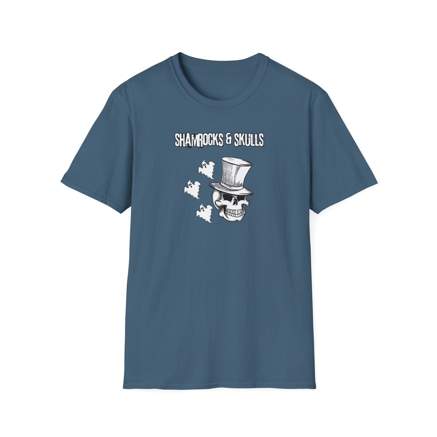 Shamrocks and Skulls Ghost Logo