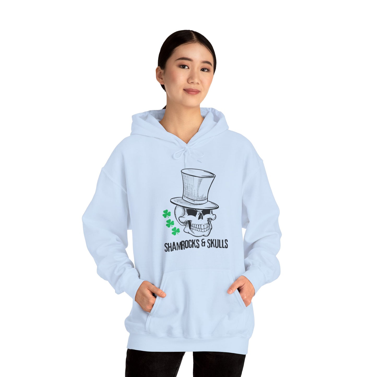Green Shamrocks Logo Hoodie