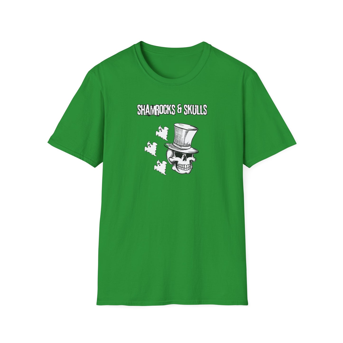 Shamrocks and Skulls Ghost Logo