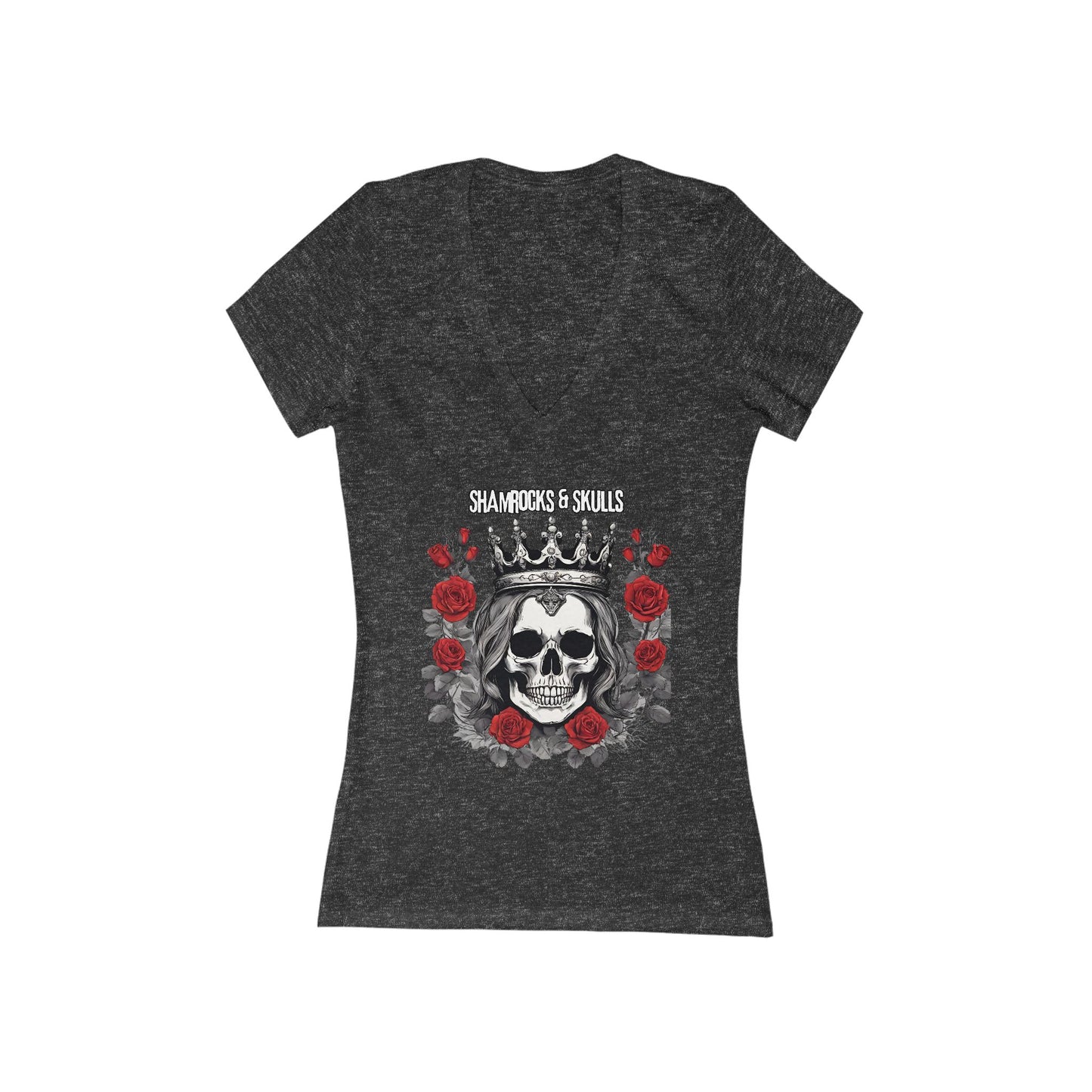 Queen Skull V-Neck Tee