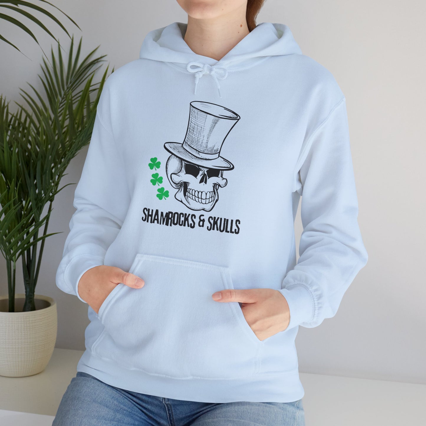 Green Shamrocks Logo Hoodie