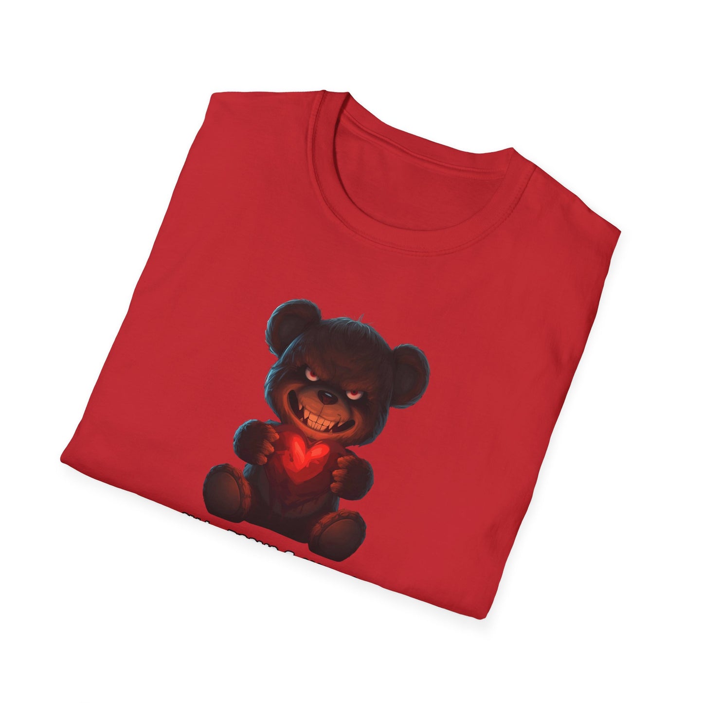 Valentine's Evil Teddy Bear T-Shirt — Creepy Cute Heart Design