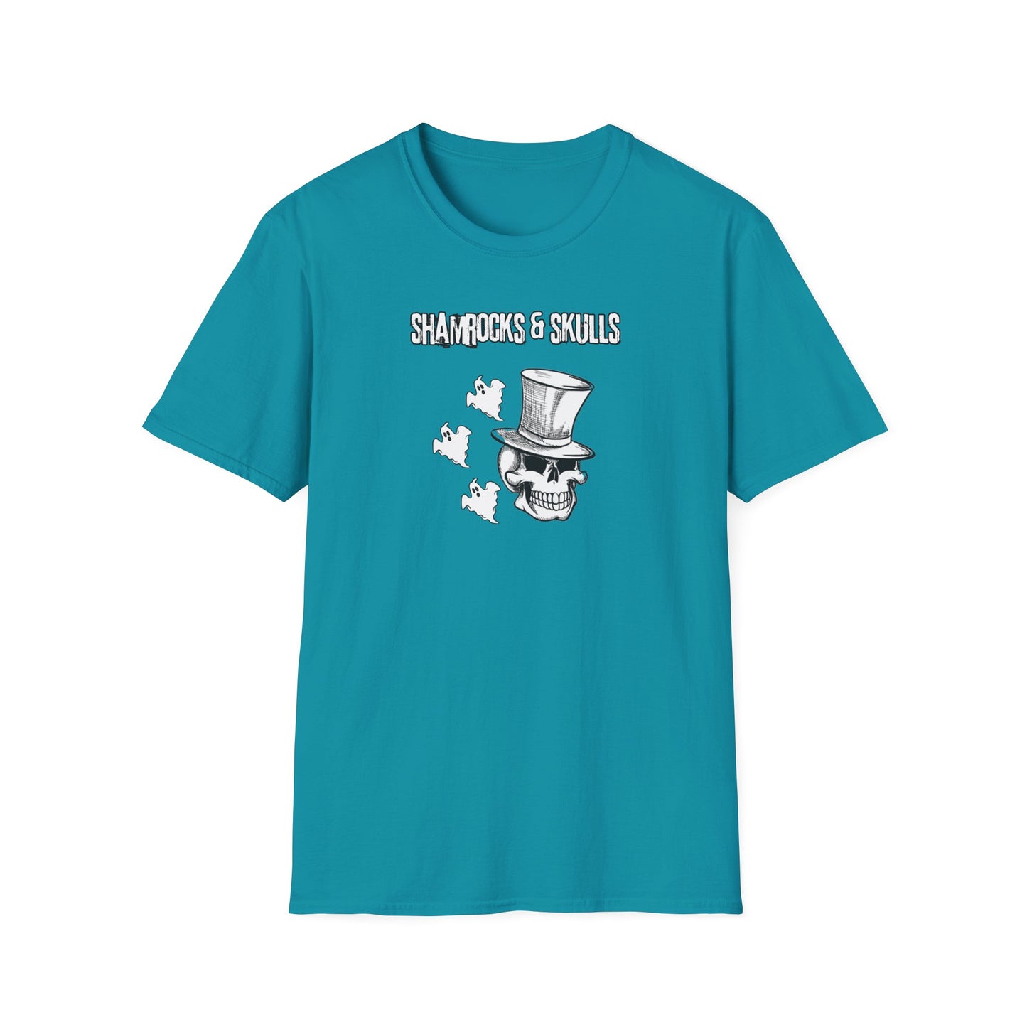 Shamrocks and Skulls Ghost Logo