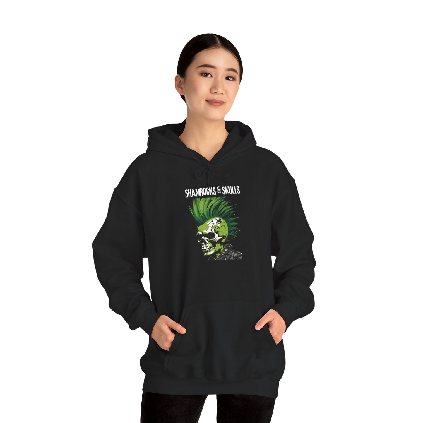 Green Punk Skull Hoodie