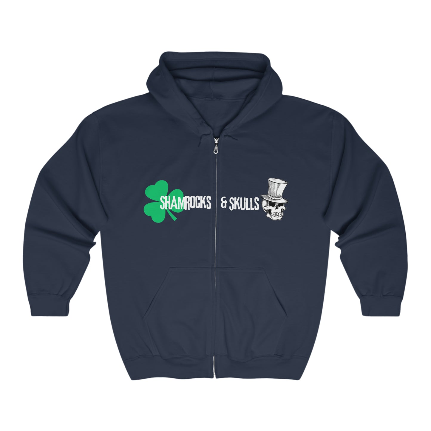 Long Logo Zip Up Hoodie