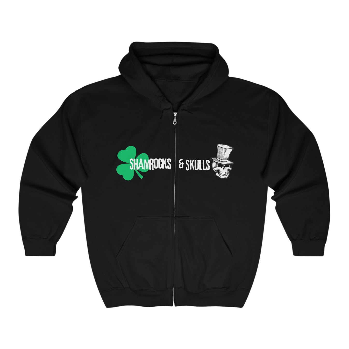 Long Logo Zip Up Hoodie