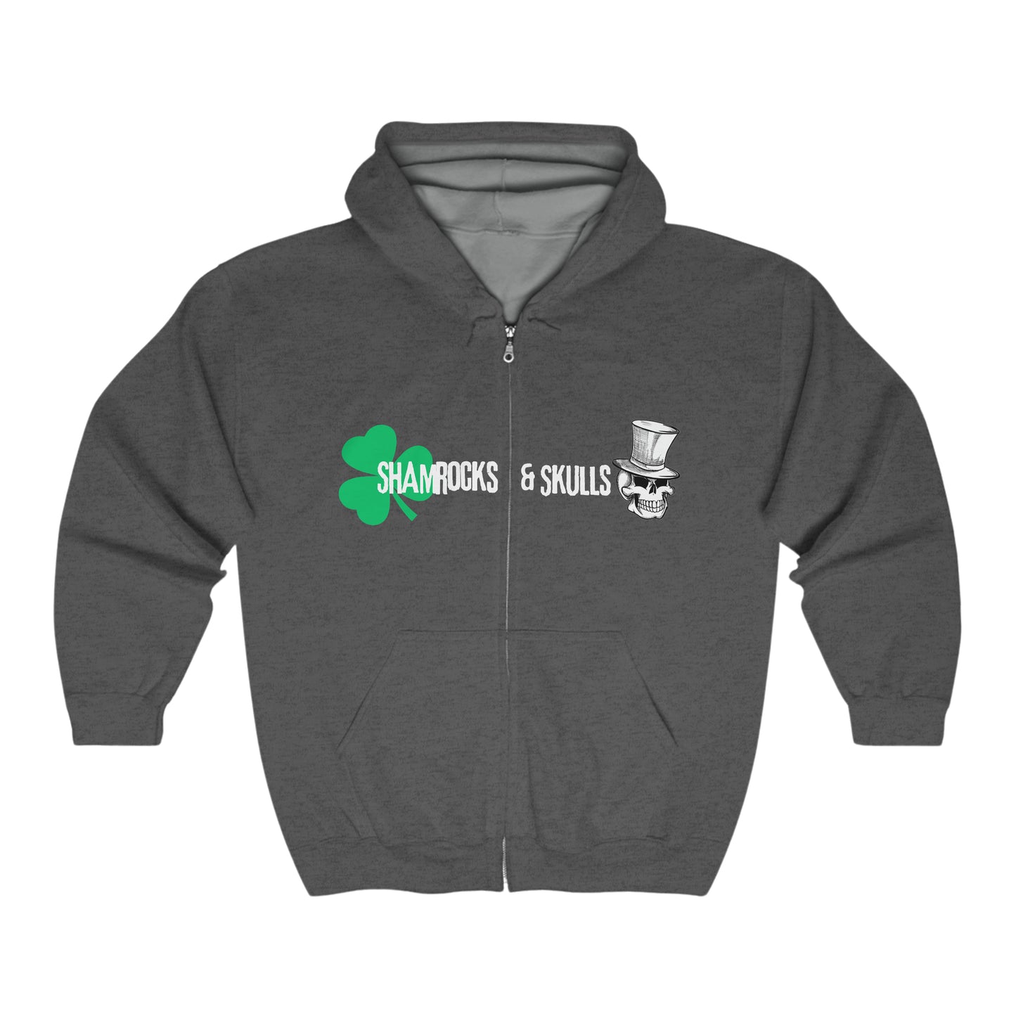 Long Logo Zip Up Hoodie