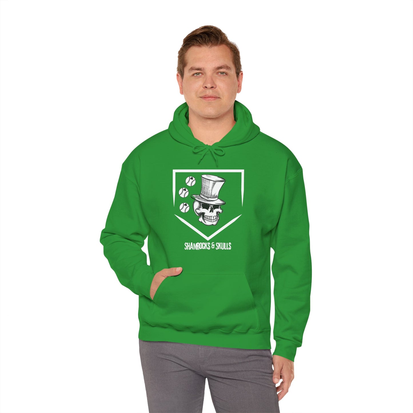 White Baseball Logo Hoodie