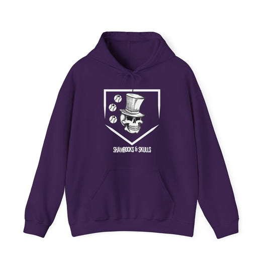 White Baseball Logo Hoodie