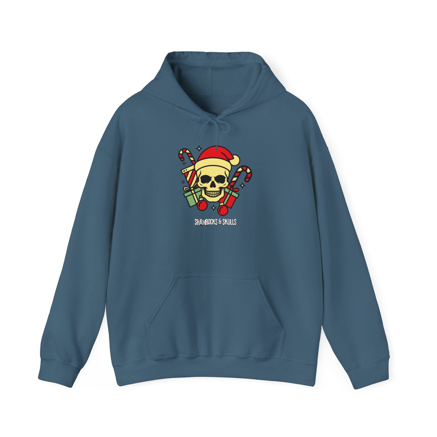 Old School Christmas Skull Hoodie