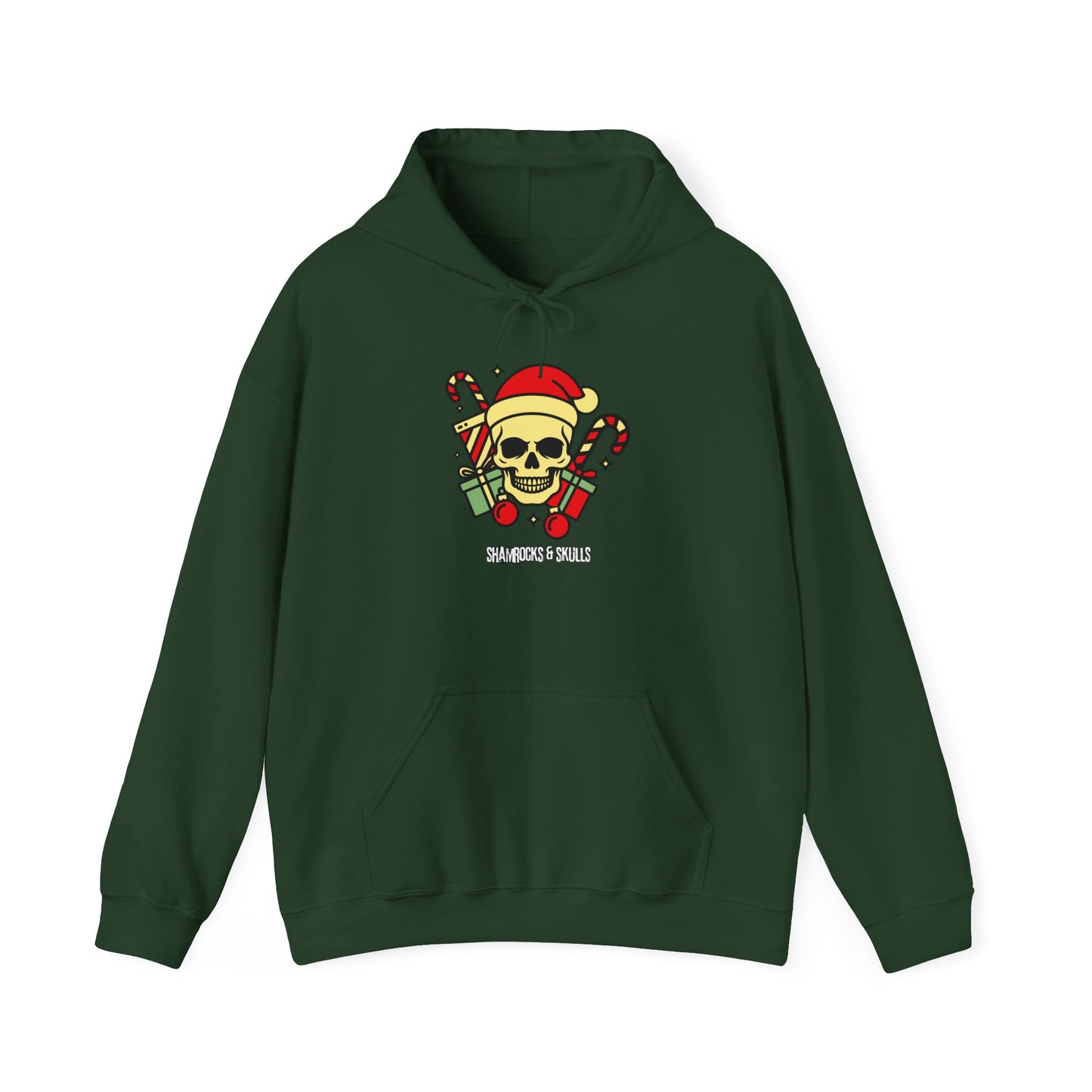 Old School Christmas Skull Hoodie