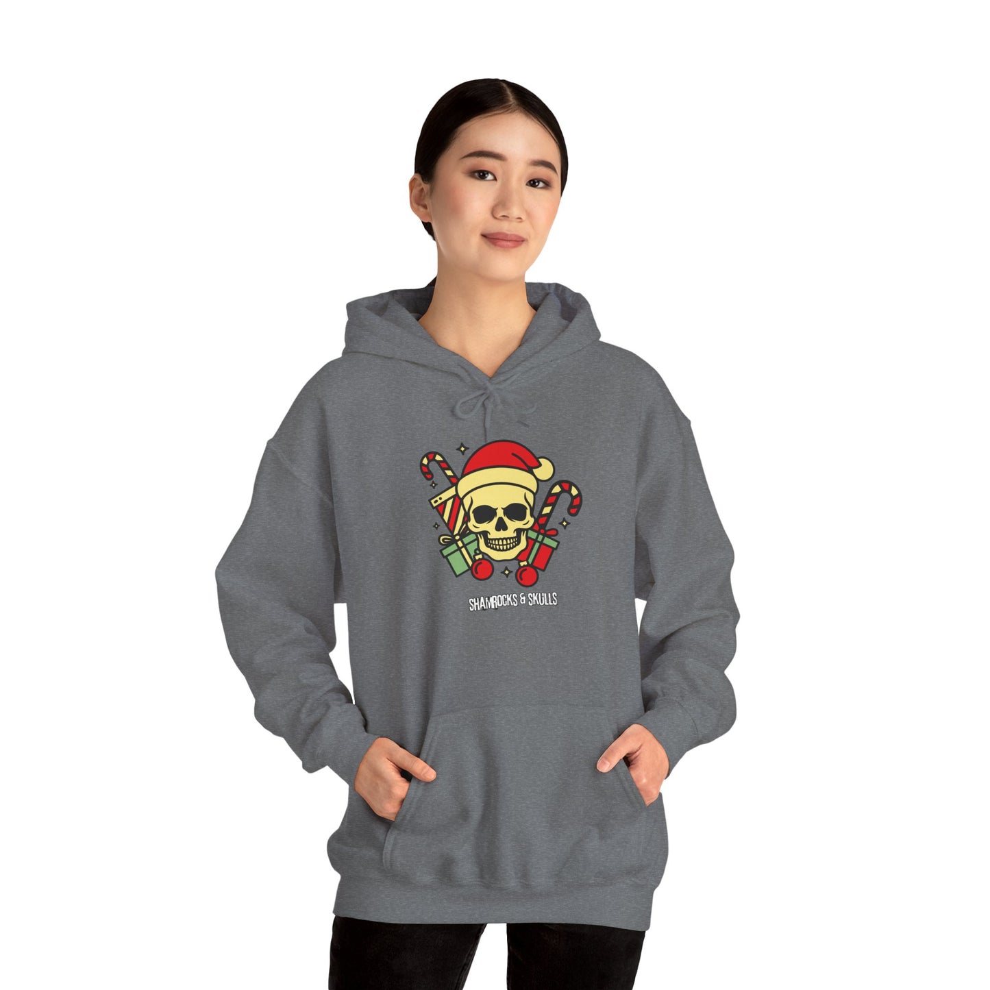Old School Christmas Skull Hoodie