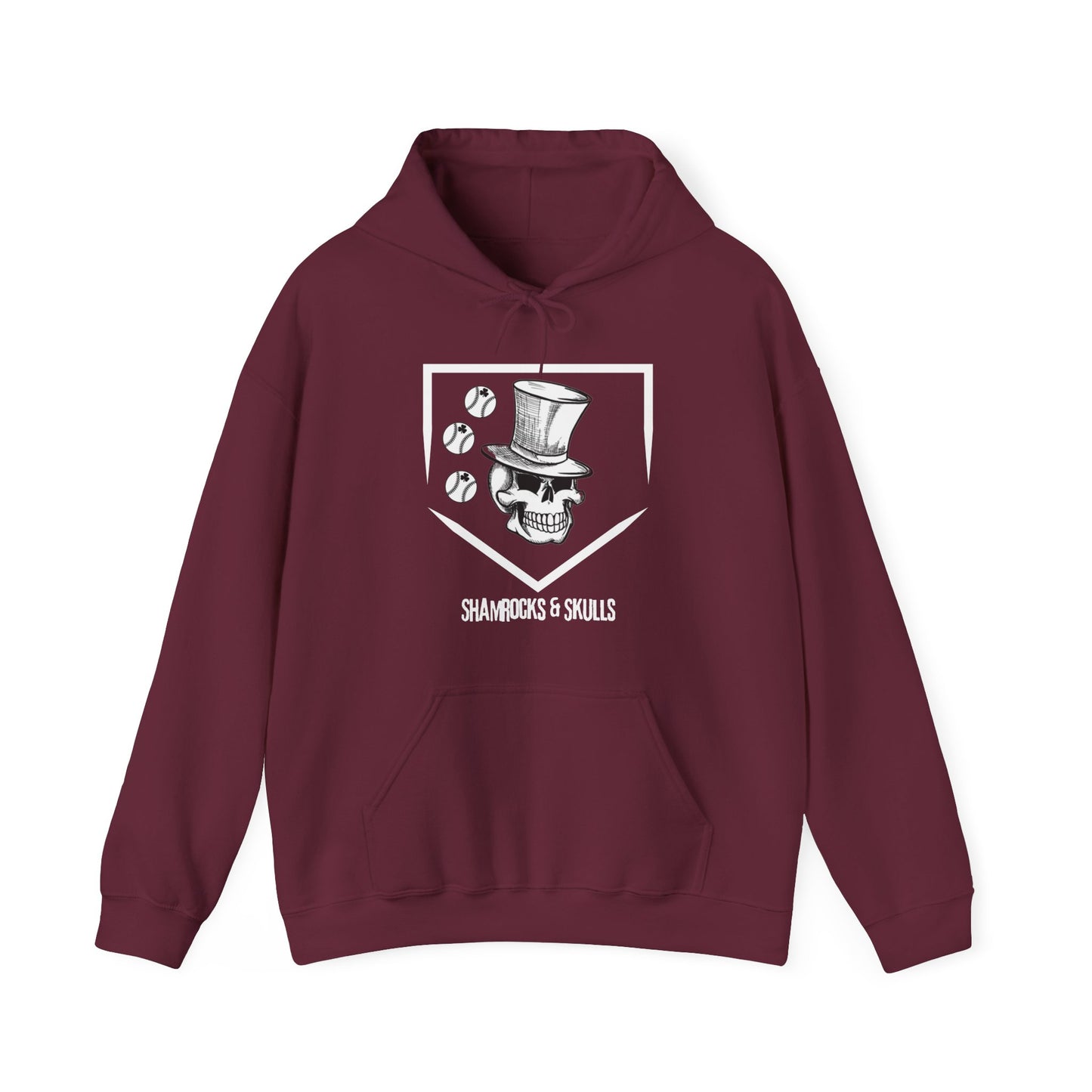 White Baseball Logo Hoodie