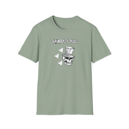 Shamrocks and Skulls Ghost Logo