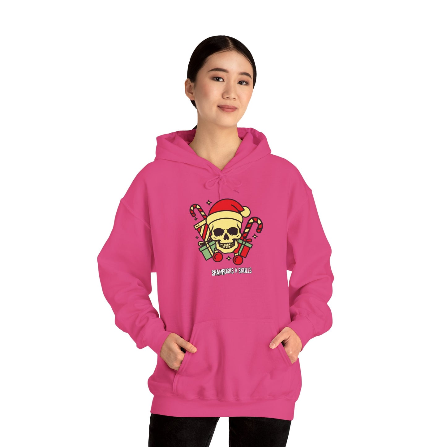 Old School Christmas Skull Hoodie