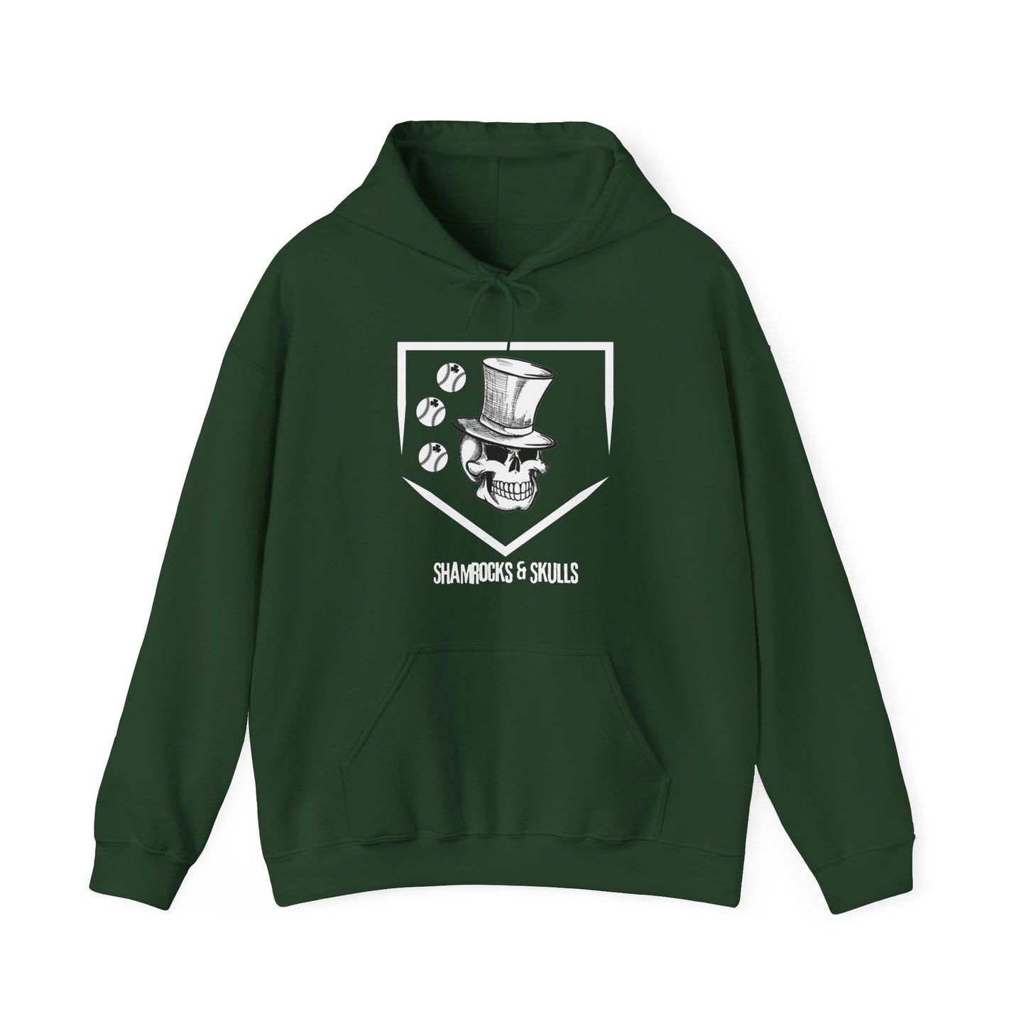 White Baseball Logo Hoodie
