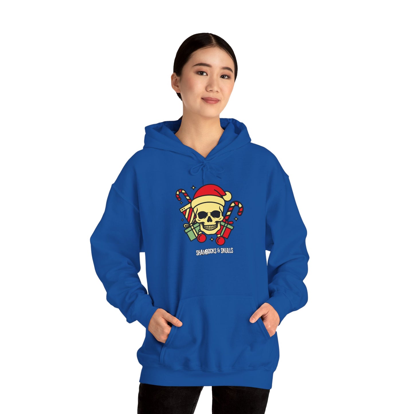 Old School Christmas Skull Hoodie