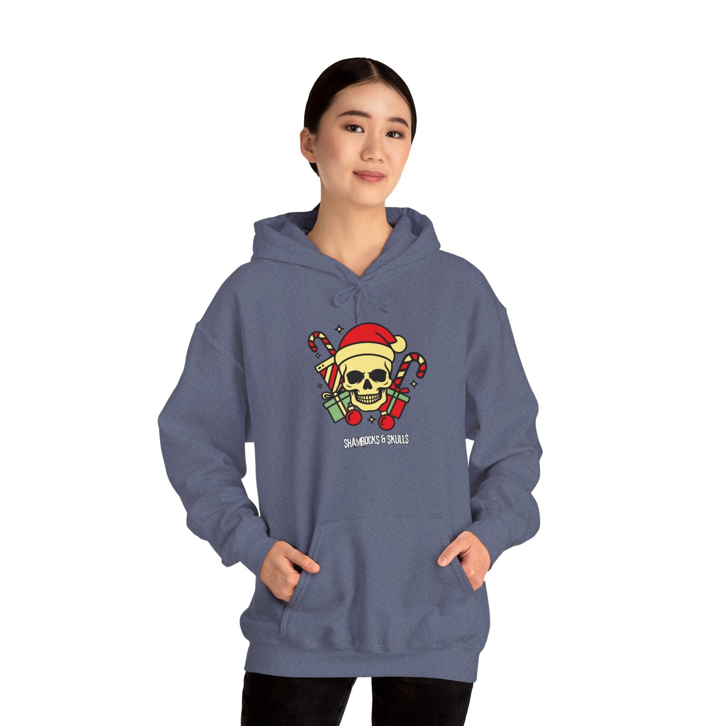 Old School Christmas Skull Hoodie