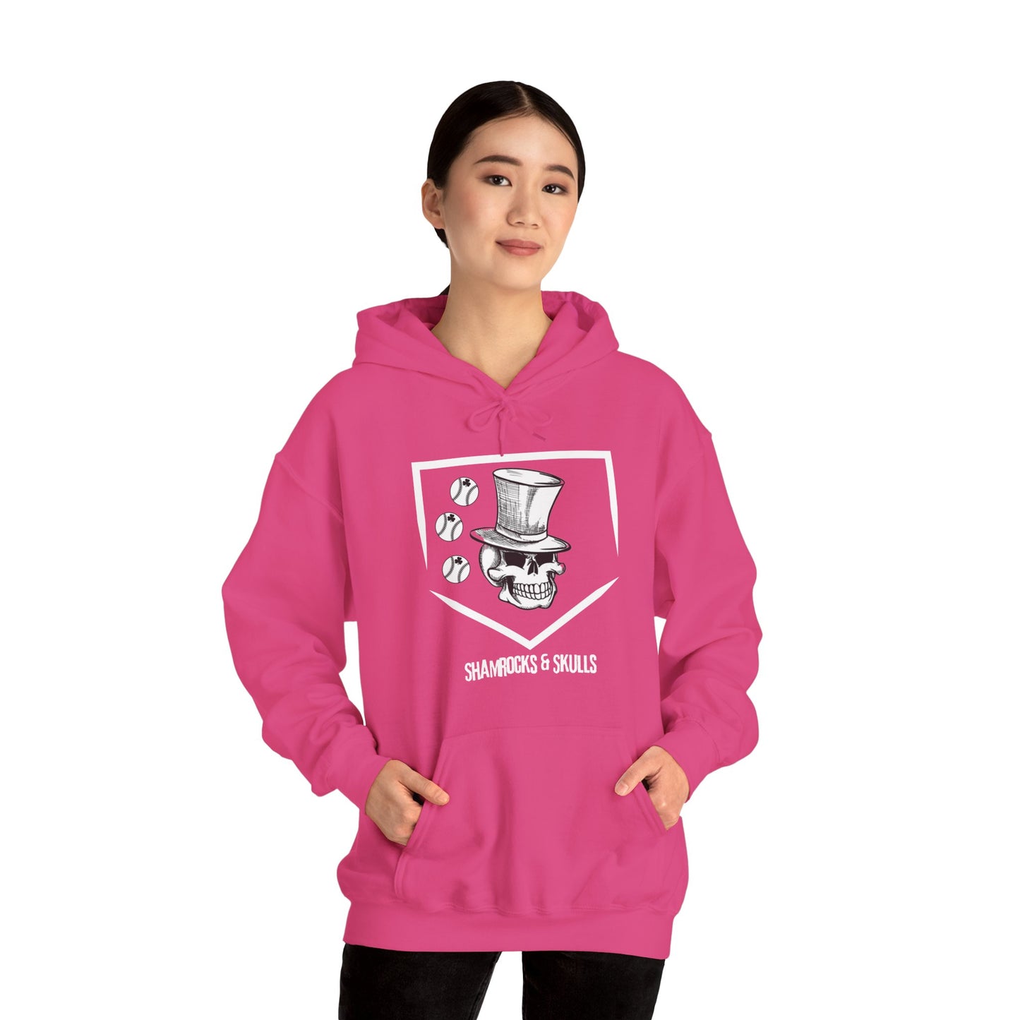 White Baseball Logo Hoodie
