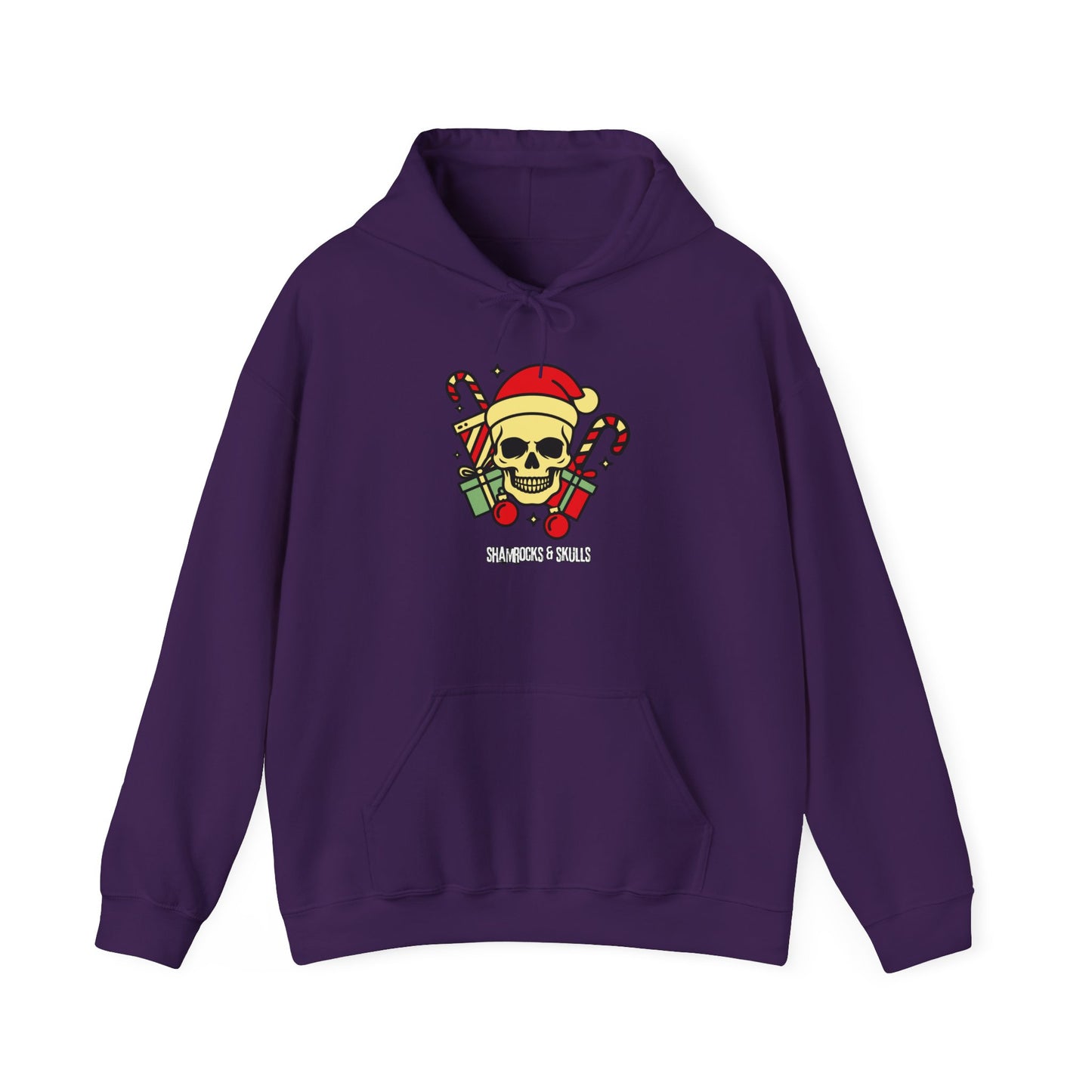 Old School Christmas Skull Hoodie