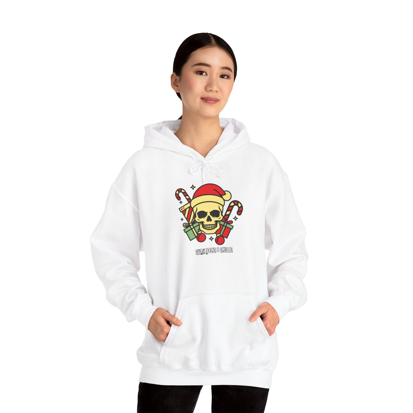Old School Christmas Skull Hoodie