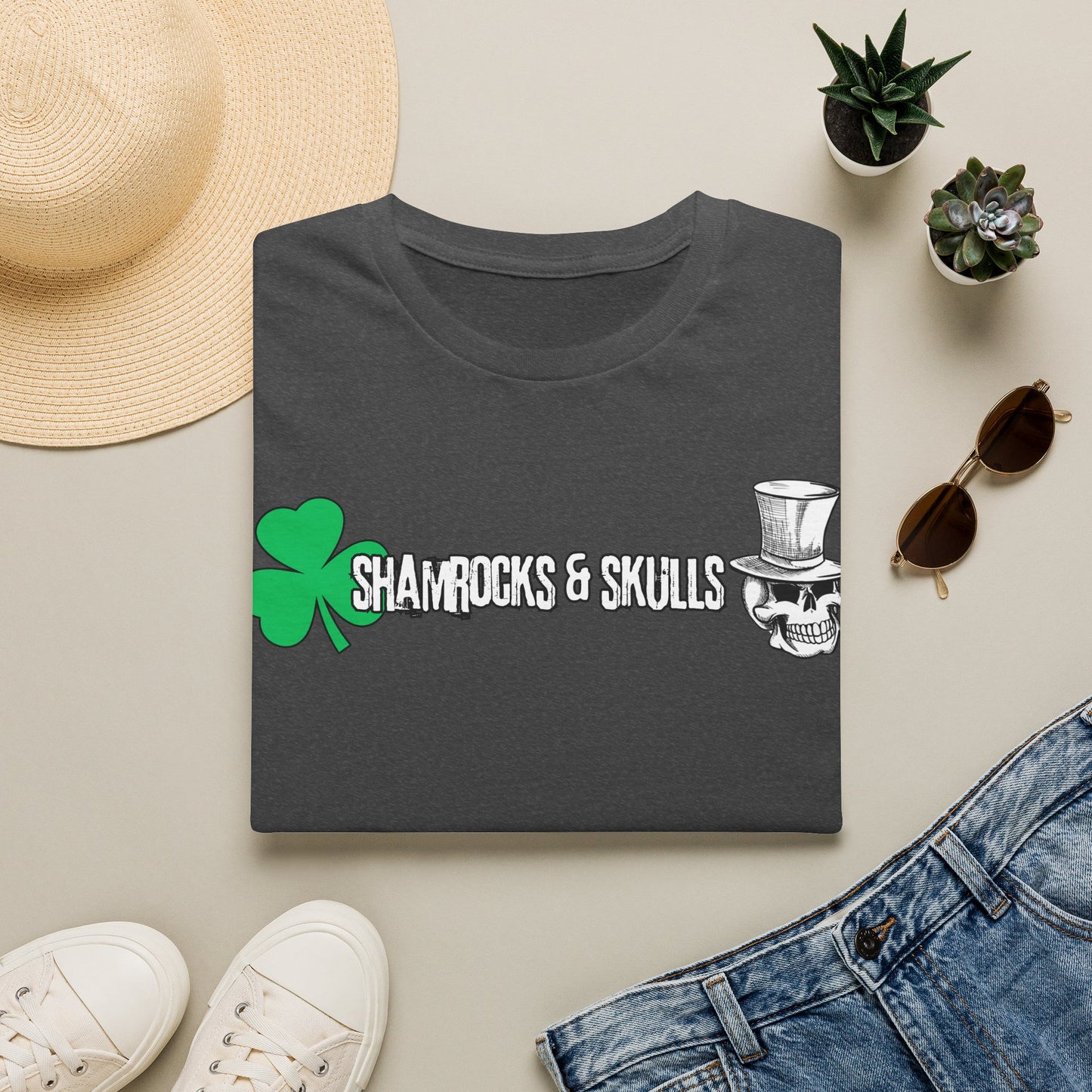 Shamrocks and Skulls Long Logo