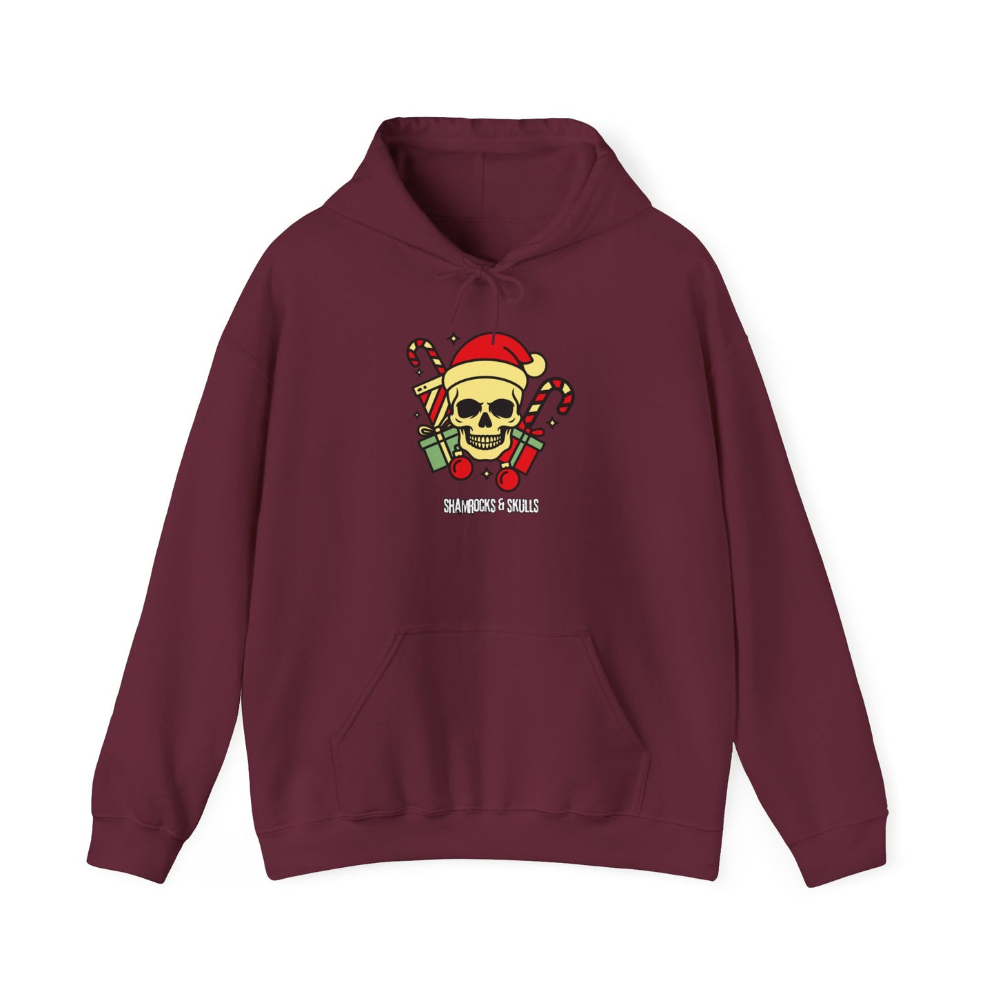 Old School Christmas Skull Hoodie