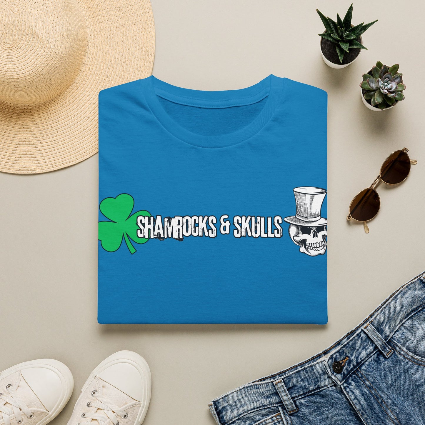 Shamrocks and Skulls Long Logo