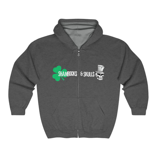 Long Logo Zip Up Hoodie