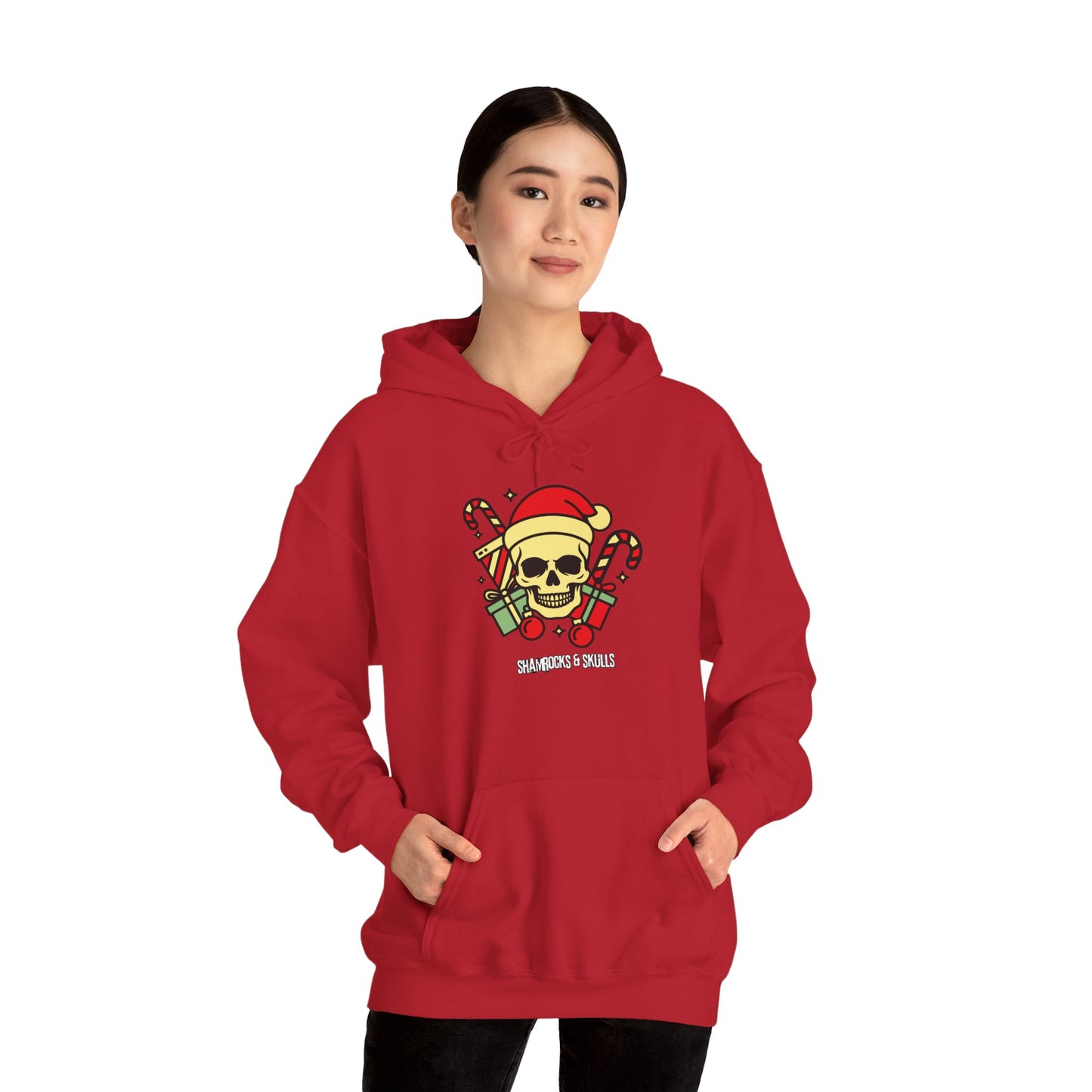 Old School Christmas Skull Hoodie