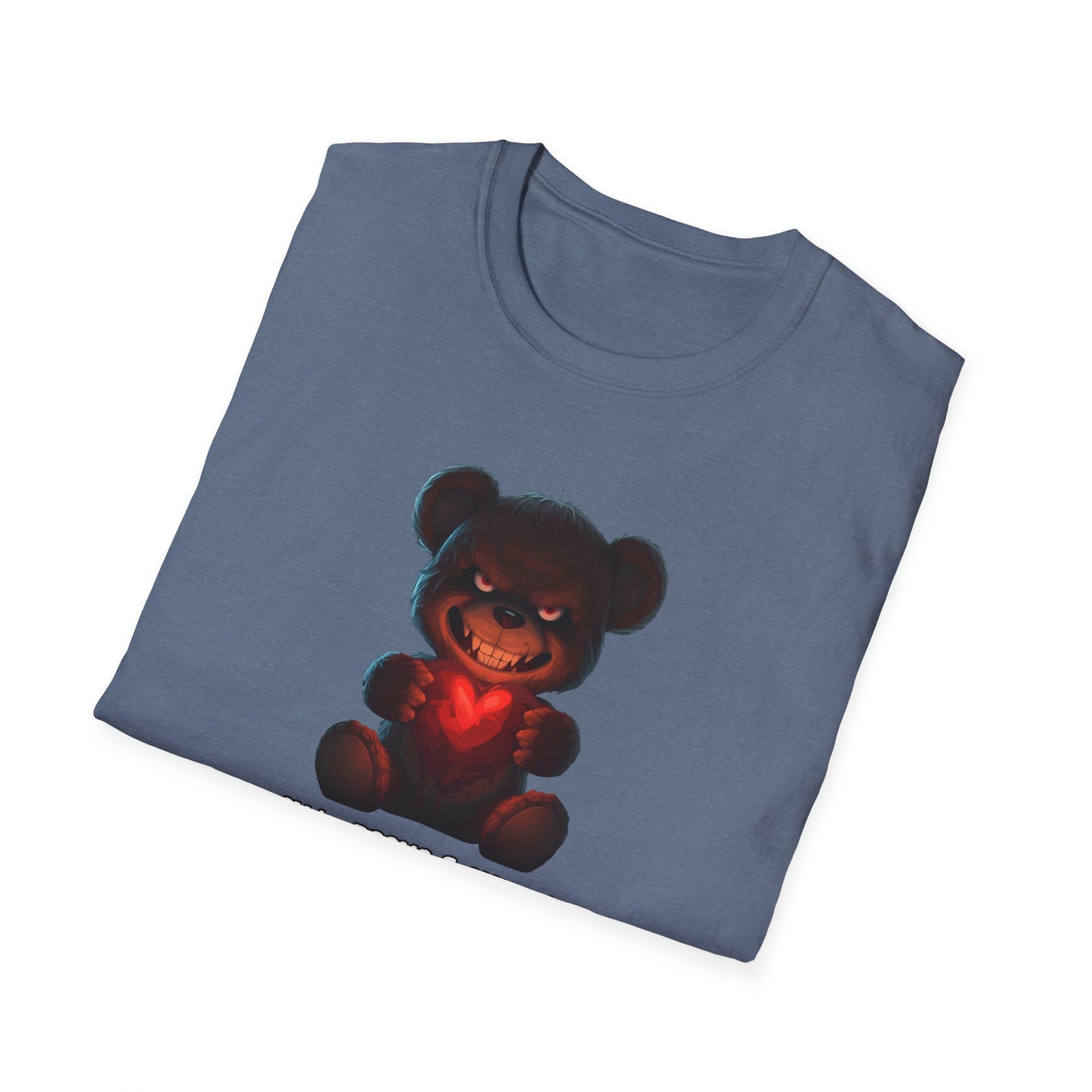 Valentine's Evil Teddy Bear T-Shirt — Creepy Cute Heart Design